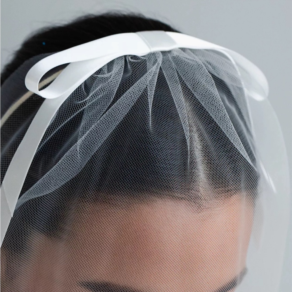 Jennifer Behr Gretta Bow Voilette Silk Headband NWT